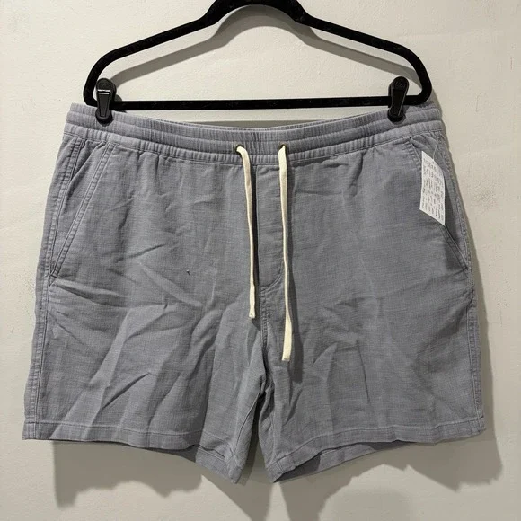 Marine Layer Casual XL Men's Gray Drawstring Waist 6" Cam Jacquard Shorts Beach - Picture 2 of 8